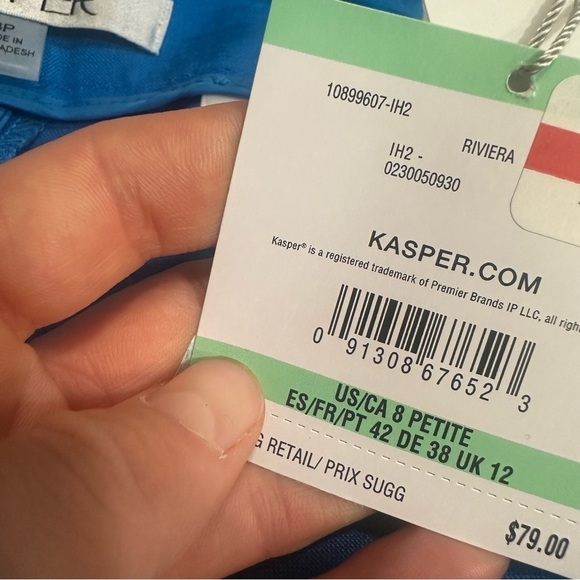 Kasper Harper Pant, Linen riviera blue - Picture 4 of 4